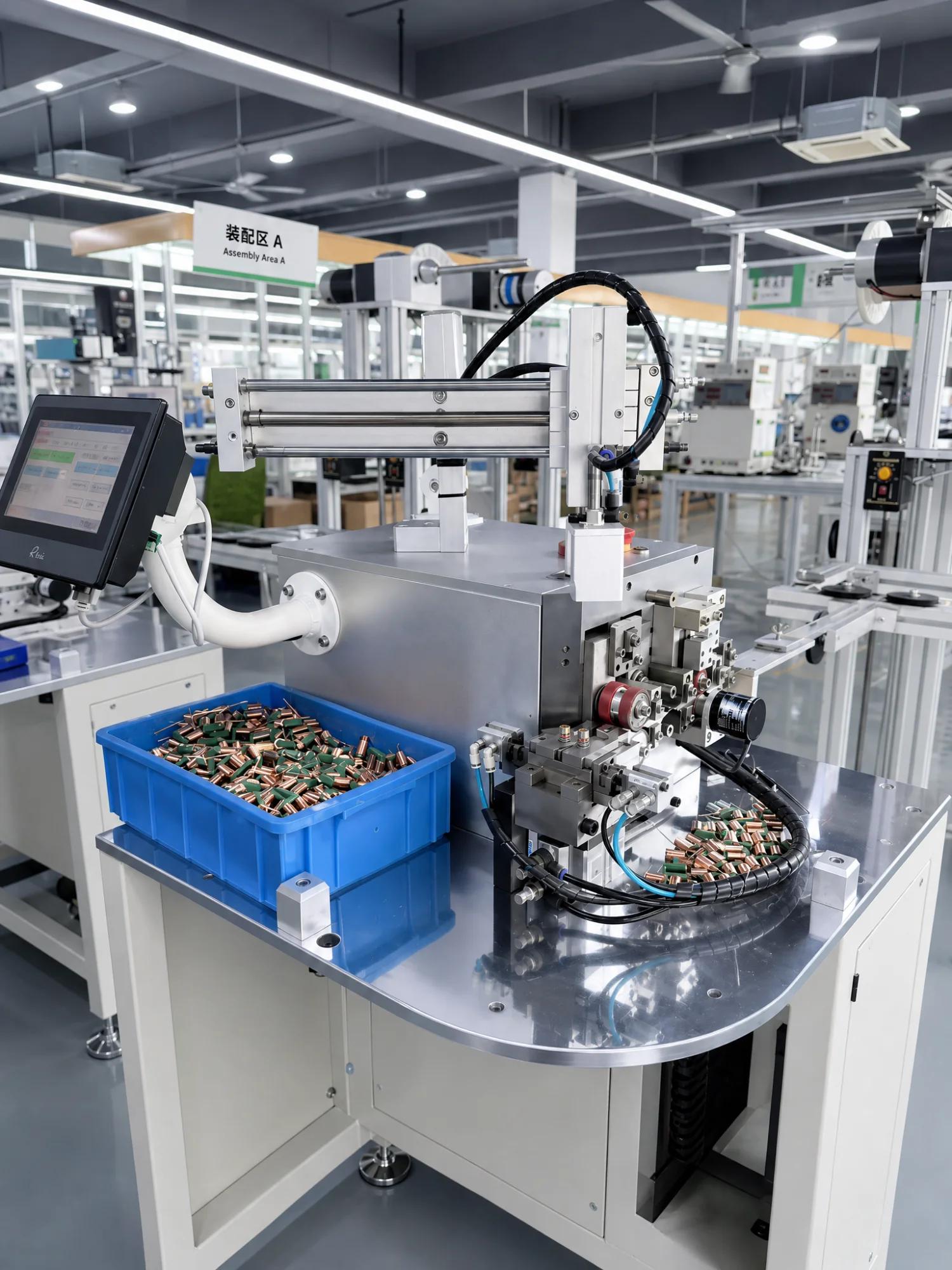 Flat-wire common-mode choke winding equipment